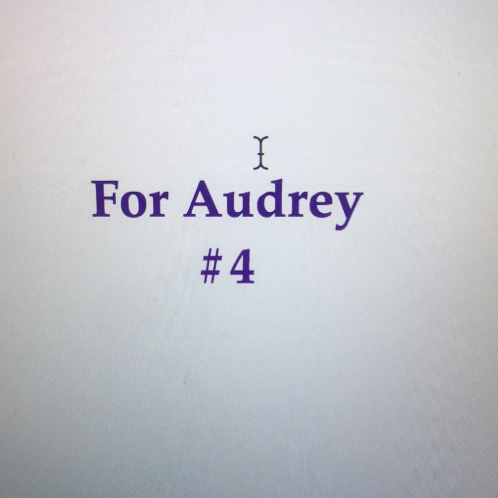 Special box for Audrey only